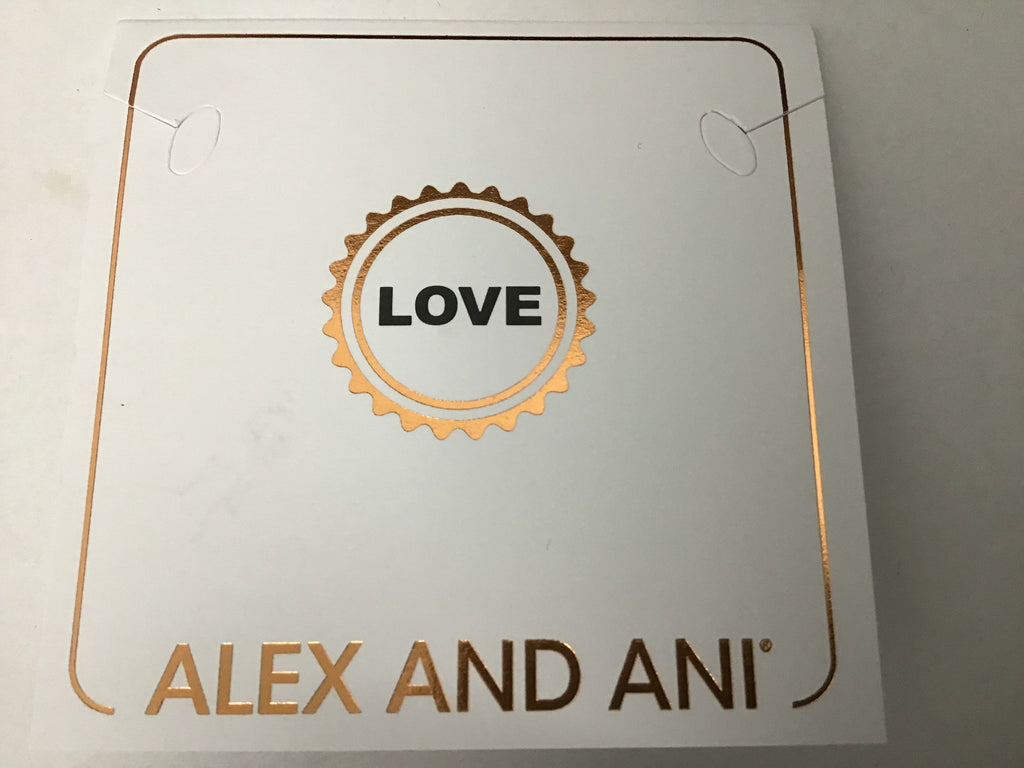 Alex and ANI Color Infusion Bangle Bracelet Silver/Love One Size