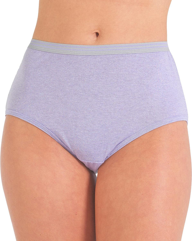 Fruit of the Loom Women's 6-Pack Heather Brief Panties