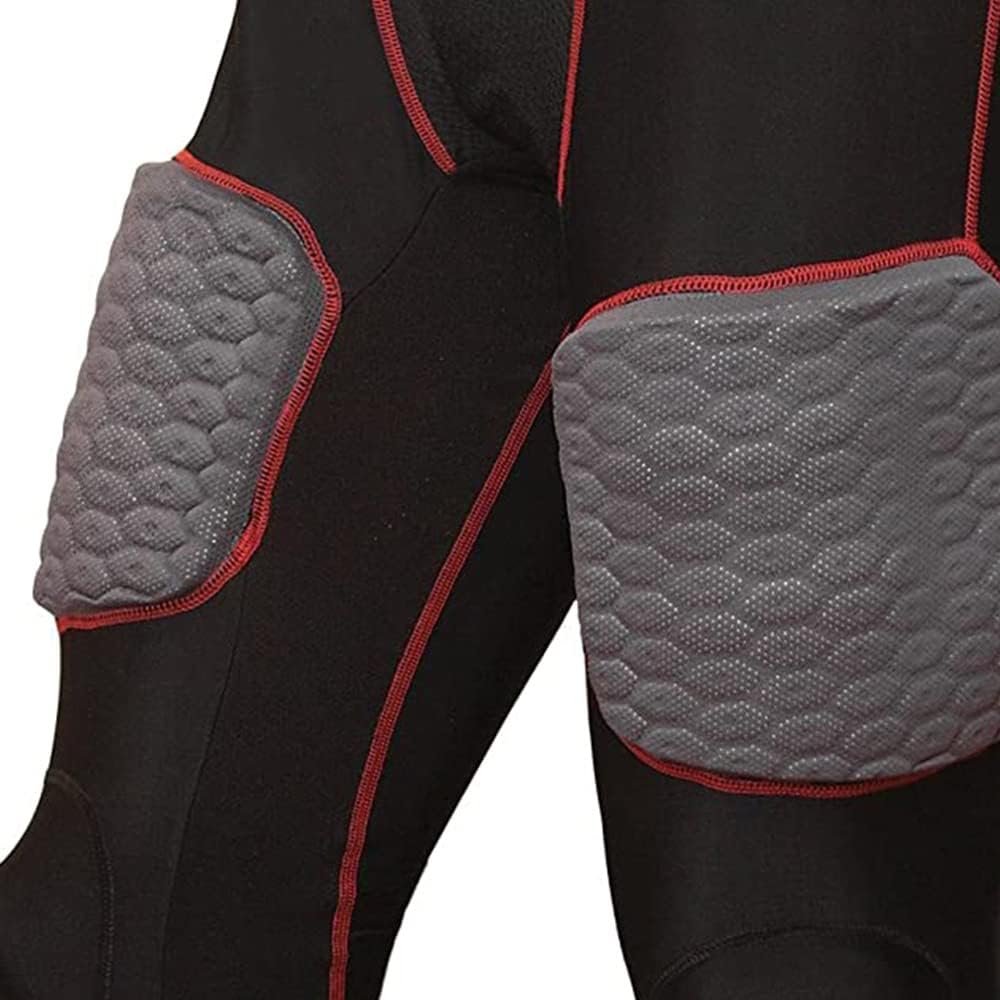 TAG TIG7A Adult 7-Piece Integrated Girdle - Extended Length Football Girdle for Knee Protection - Built-in Pads on Tailbone, Thighs, and Hips - Lightweight, Moisture-Wicking Fabric - X-Large