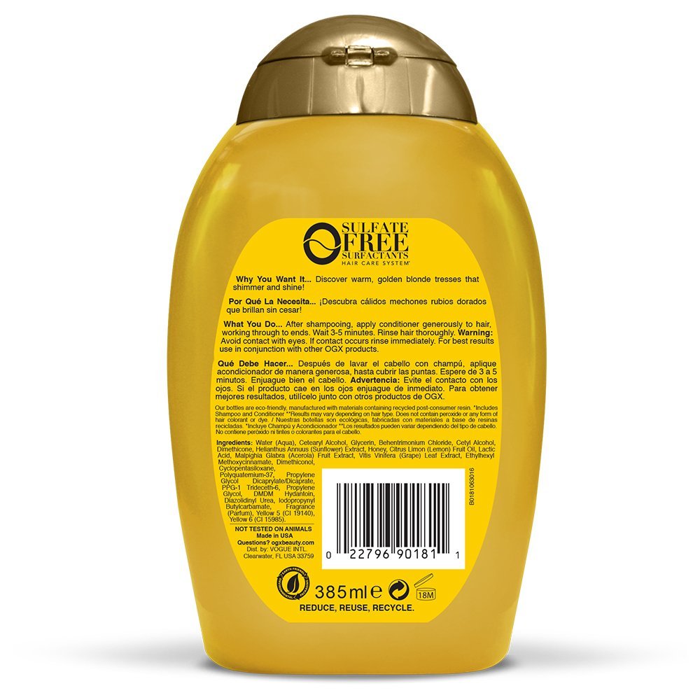 Ogx Shampoo, Sunflower Shimmering Blonde