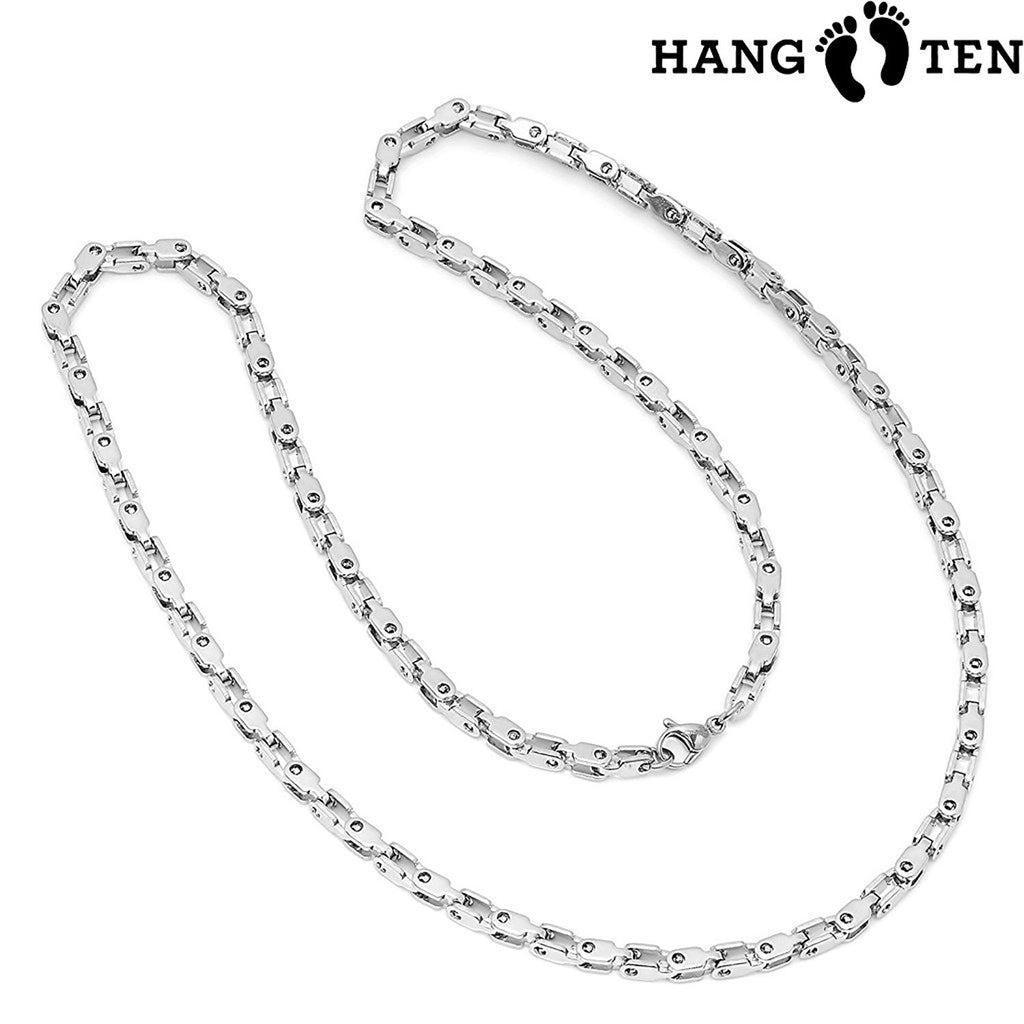 Hang Ten Mens Assorted Stainless Steel Chains Necklaces