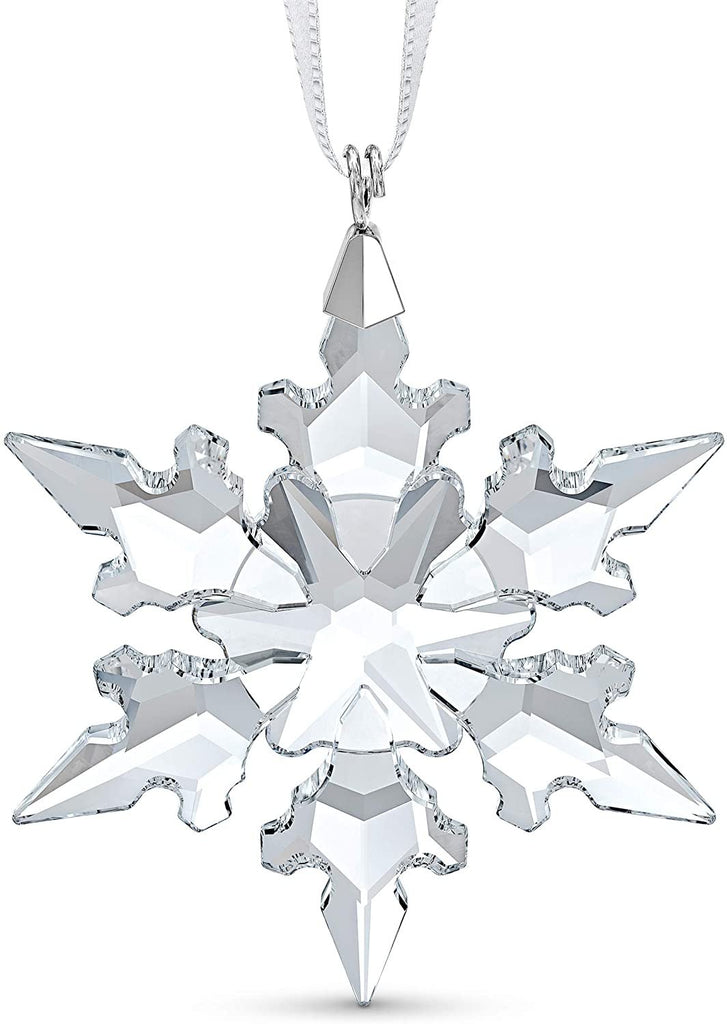 SWAROVSKI Christmas Ball Ornament, Annual Edition, Aurora Borealis Effect, Satin Ribbon, Crystal Embellished