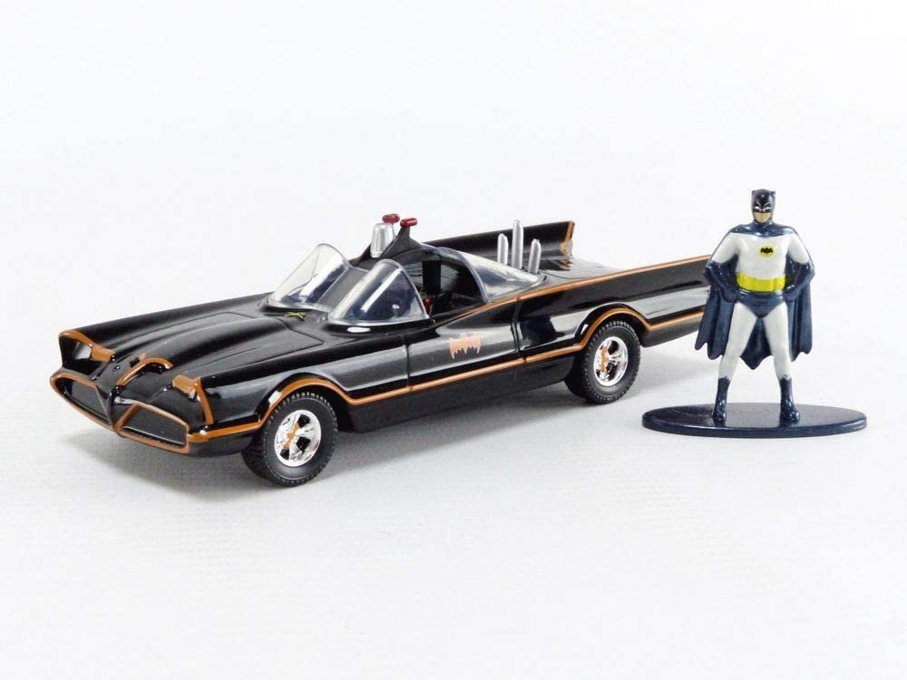 Jada Toys DC Comics 1:32 Classic TV Series 1966 Batmobile Die-cast Car with Batman Figure, Toys for Kids and Adults