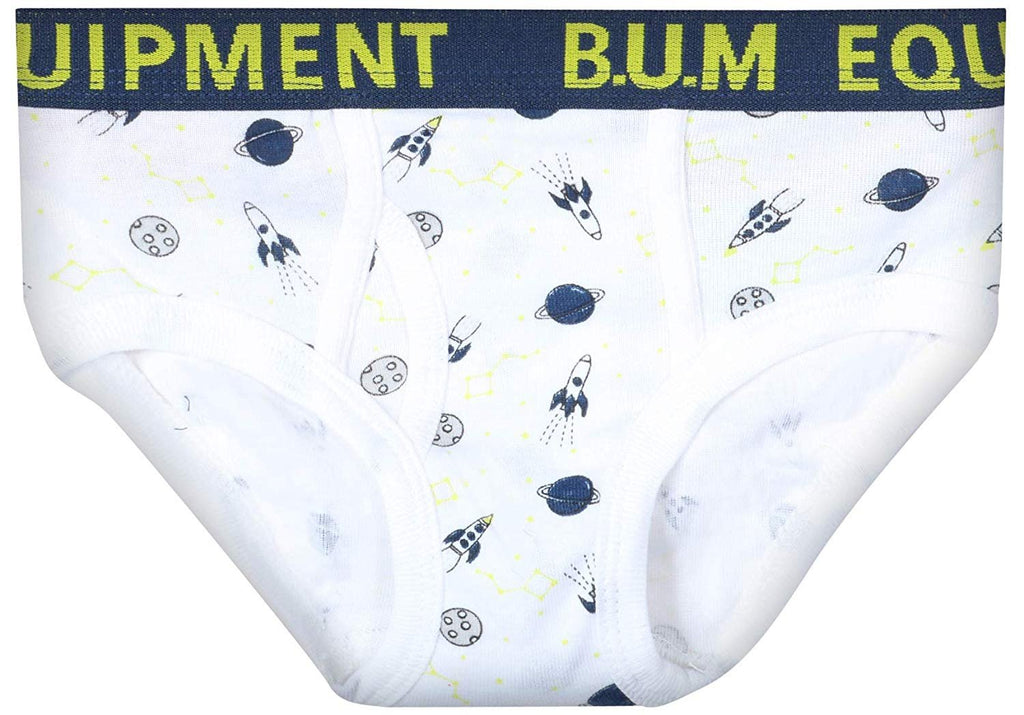 B.U.M. Equipment Toddler and Little Boys' 6 Pack Underwear Briefs, Solids and Prints