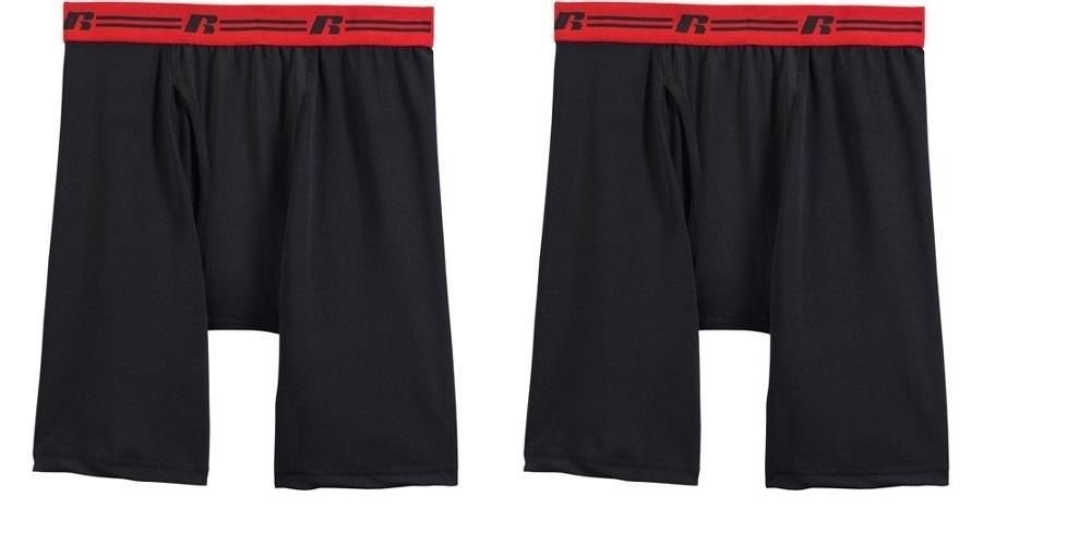 Russell Mens Sport Perfromance 4-pack Boxer Briefs In Famous Brand Packs