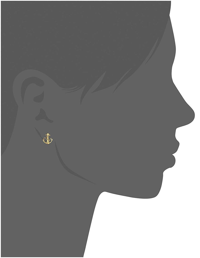Alex and Ani Post Anchor 14k Stud Earrings