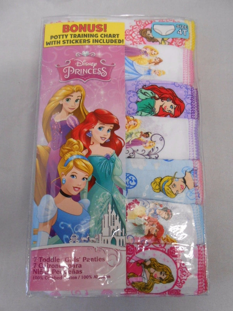 PRINCESS Panties Toddler Girls' 7-pack 2T/3T, 4T NEW Handcraft DISNEY