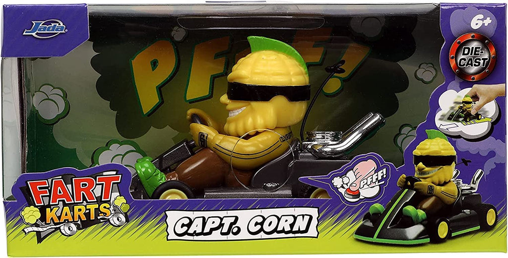 Jada Toys Fart Karts Cool Wipes Pull Back Car, 3.5” Toys for Kids Ages 6+ (32789)