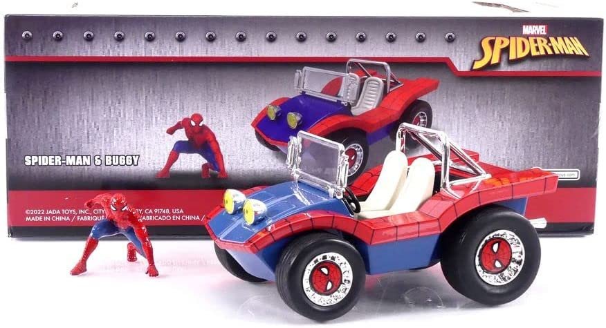 Marvel Spider-Man 1:24 Buggy Die-cast Car & 2.75" Figure, Toys for Kids and Adults