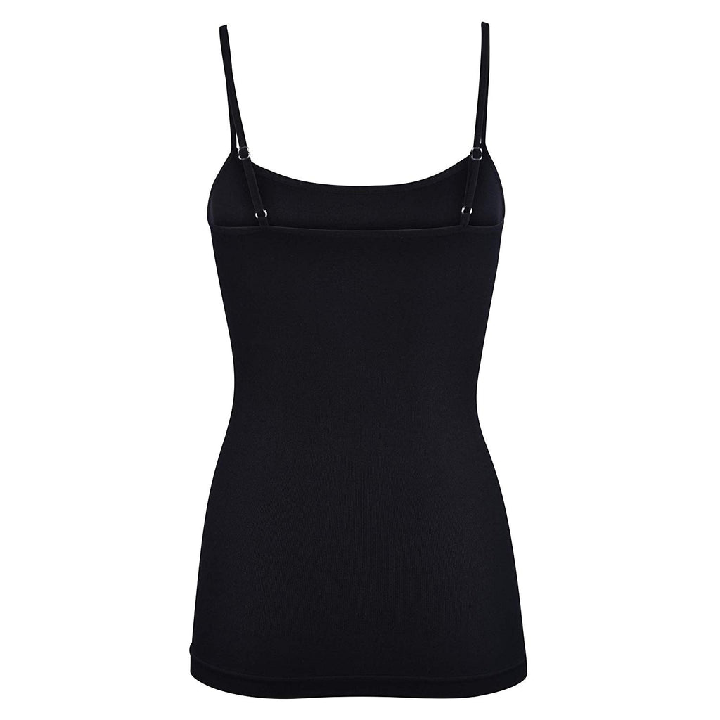 Donna Loren Women's Adjustable Spaghetti Strap Body Shaping Tank Top Camisole Shapewear, 2-Piece Set