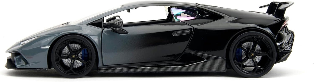 Pink Slips 1:24 Lamborghini Huracan Performante Die-Cast Car, Toys for Kids and Adults(Grey/Black Gradient)