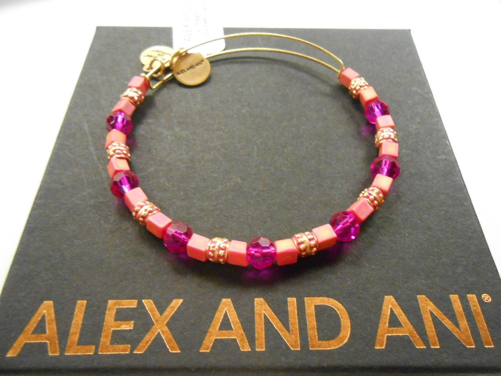 Alex And Ani Coral Dragonfruit Expandable Bangle Bracelet Rafaelian Gold