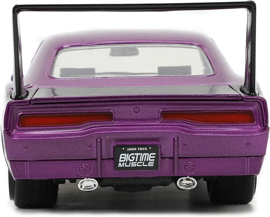 Jada Toys Big Time Muscle 1:24 1969 Dodge Charger Daytona Die-cast Car Purple, Toys for Kids and Adults