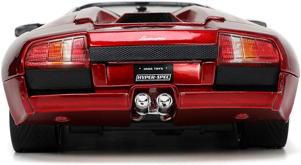Jada Toys Hyper-Spec 1:24 Lamborghini Murcielago Roadster Die-cast Car Red, Toys for Kids and Adults