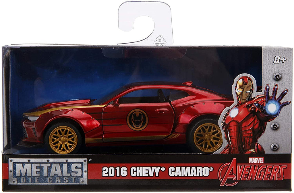Jada Toys Metals Die-Cast Avengers 2016 Chevy Camaro, 1:32 Scale Die-Cast Vehicle Red, Red and Yellow