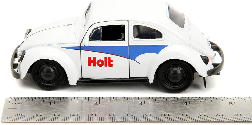 Punch Buggy 1:32 Scale 1959 Volkswagen Beetle Die-cast Car with Mini Gloves Accessory (White), Toys for Kids and Adults