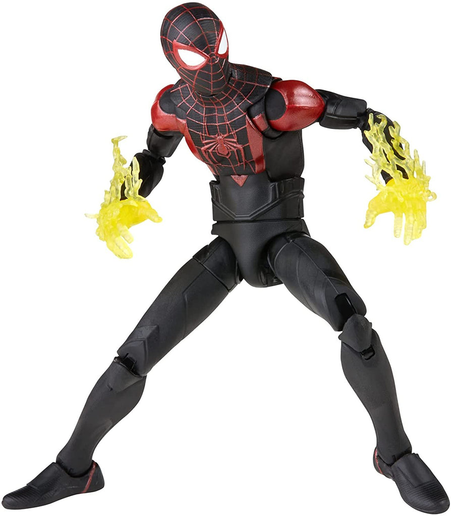 Spider-Man Marvel Legends Series Gamerverse Miles Morales 6-inch Collectible Action Figure Toy and 7 Accessories and 1 Build-A-Figure Part(s)