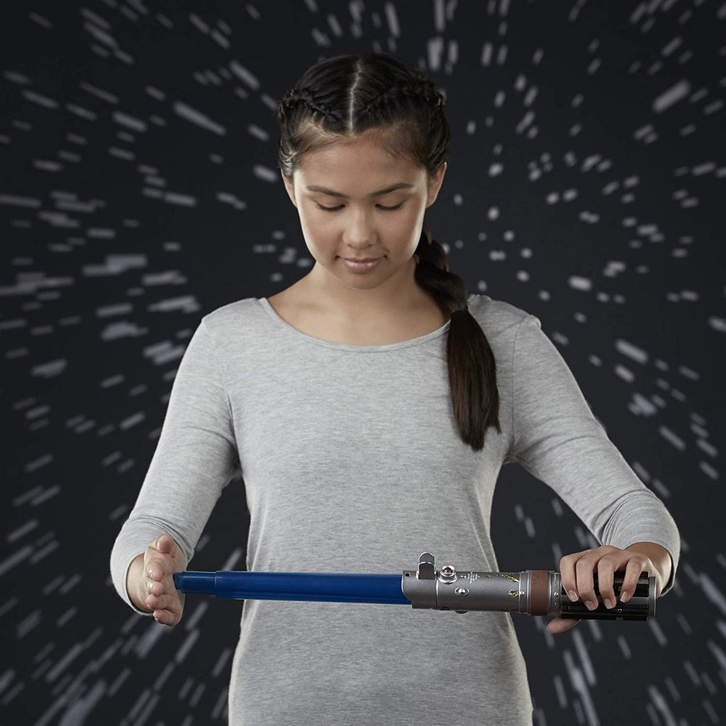 STAR WARS Rey Electronic Blue Lightsaber Toy for Ages 6 & Up with Lights, Sounds, & Phrases Plus Access to Training Videos