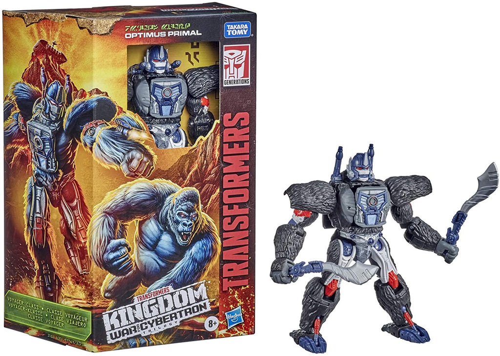 Transformers Toys Generations War for Cybertron: Kingdom Voyager WFC-K8 Optimus Primal Action Figure - Kids Ages 8 and Up, 7-inch