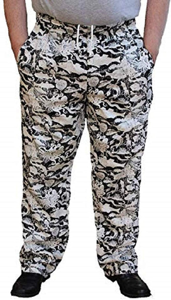 Sand Storm Baggy Chef Pants 100% Cotton XS-6X Vintage, Cupcakes, Chalk Stripe Pockets