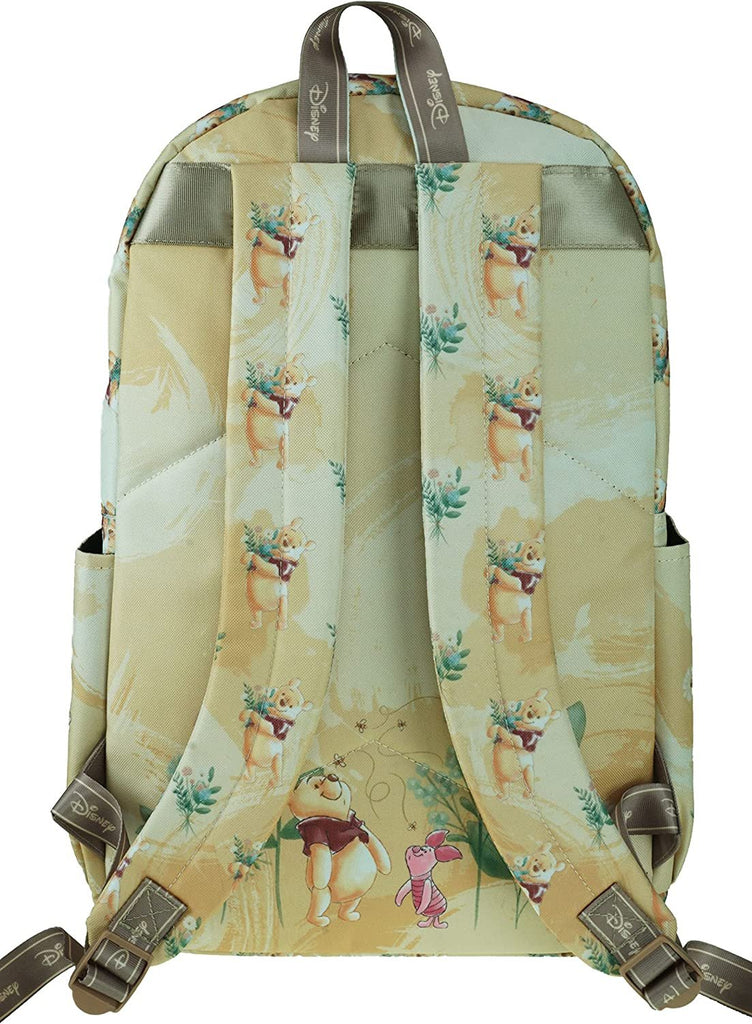 KBNL Classic Disney Winnie The Pooh Backpack with Laptop Compartment for School, Travel, and Work, Multicolor (A22208-WTP)