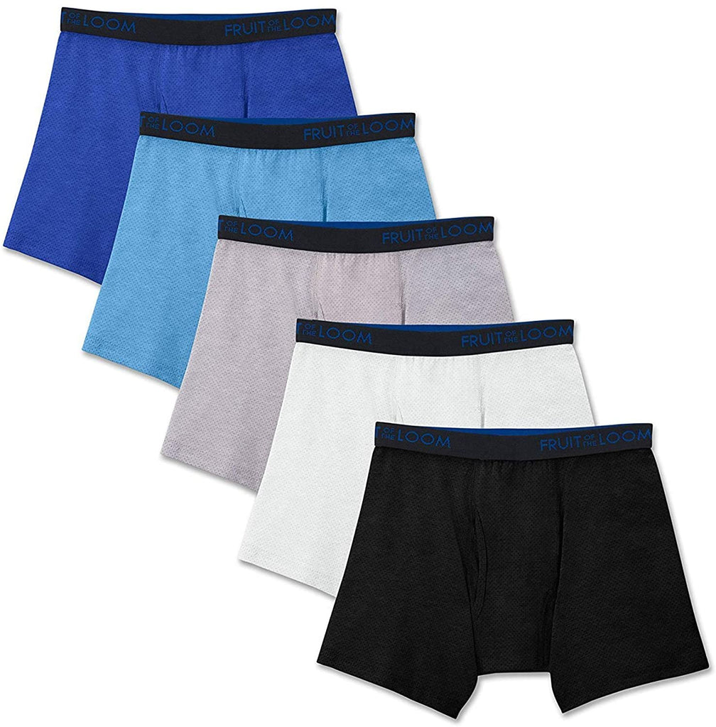 Fruit of the Loom Boys Breathable Boxer Briefs (5 Pack)