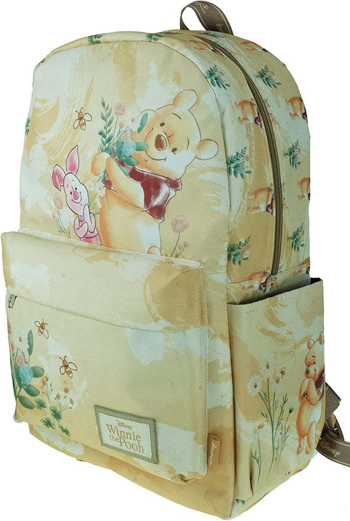 KBNL Classic Disney Winnie The Pooh Backpack with Laptop Compartment for School, Travel, and Work, Multicolor (A22208-WTP)