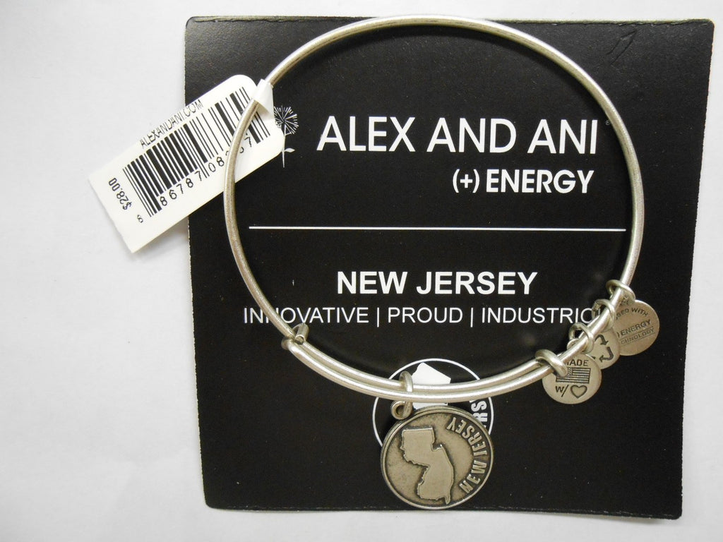 Alex and Ani New Jersey Charm Bangle in Rafaelian Silver, A14EB04RS