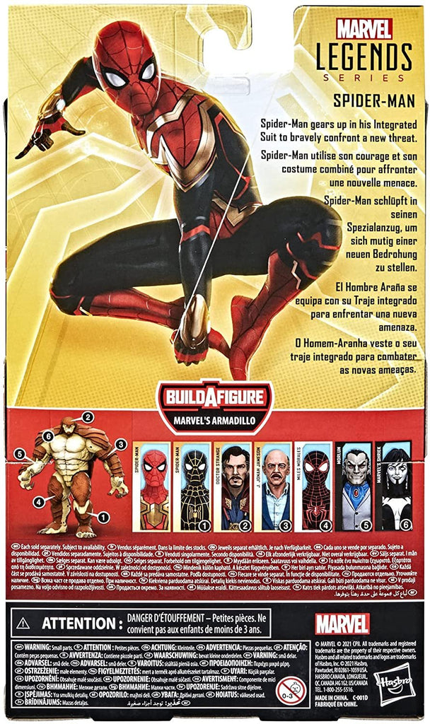 Spider-Man Marvel Legends Series Integrated Suit 6-inch Collectible Action Figure Toy, 2 Accessories