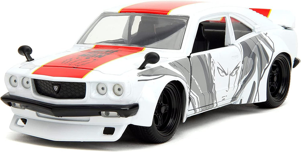 One Punch Man 1:24 1974 Mazda RX-3 Die-cast Car & 2.75" Saitama Figure, Toys for Kids and Adults