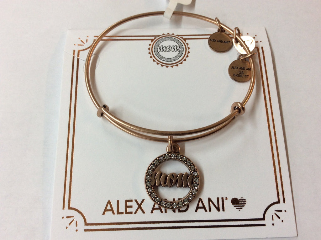 Alex and Ani Womens Crystal Infusion, Mom Bangle Rafaelian Rose Gold One Size