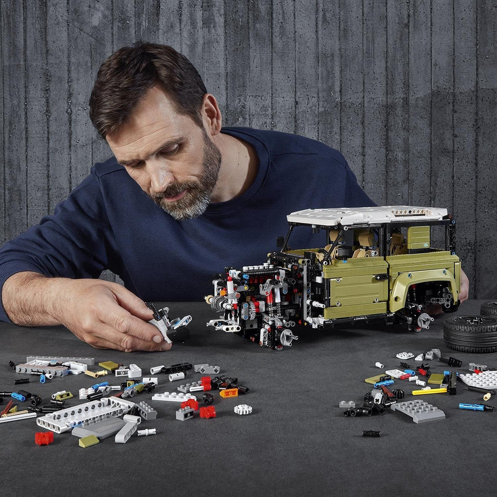LEGO 42110 Technic Land Rover Defender Off Road 4x4 Car, Exclusive Collectible Model, Enhanced Building Set