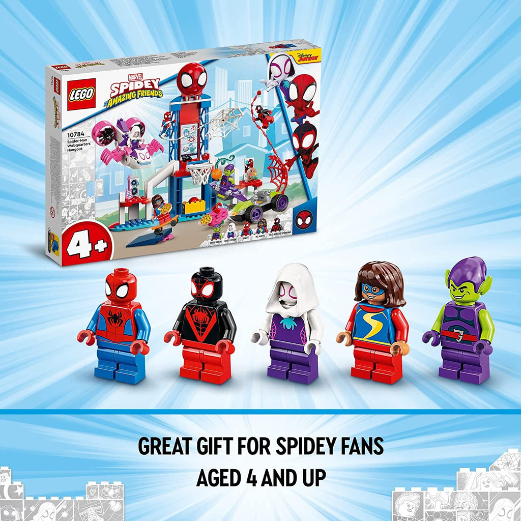 LEGO Marvel Spidey and His Amazing Friends Spider-Man Webquarters Hangout 10784 Building Kit for Ages 4+ (155 Pieces)
