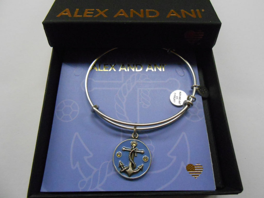 Alex and Ani Womens Color Infusion Anchor V Bangle
