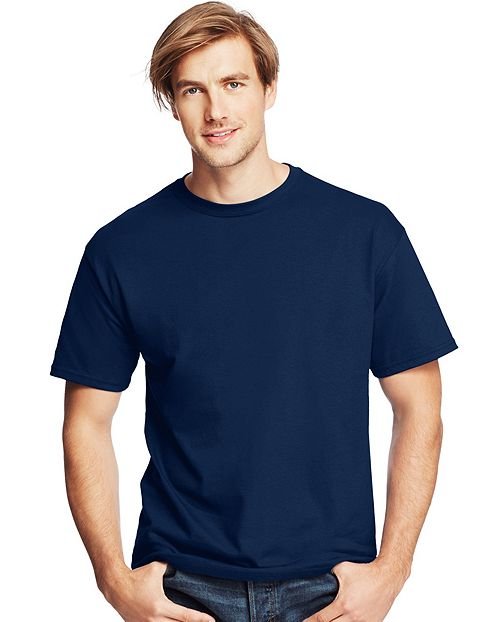 Hanes Men's Navy TAGLESS Crew Neck T-shirts COMFORT COOL 3-Pack NEW Sizes S-2XL