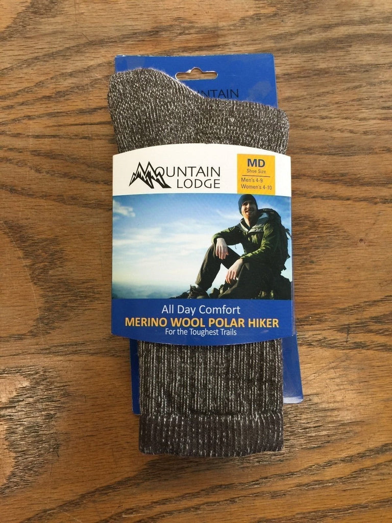 Merino Wool Polar Hiker Socks 3 PAIRS Black/Brown MEN'S AND WOMAN'S MADE IN USA!