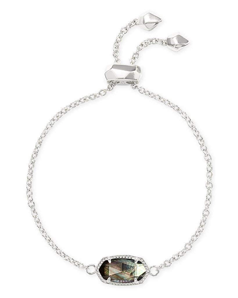 Kendra Scott Elaina Chain Bracelet in Black Pearl in Bright Silver