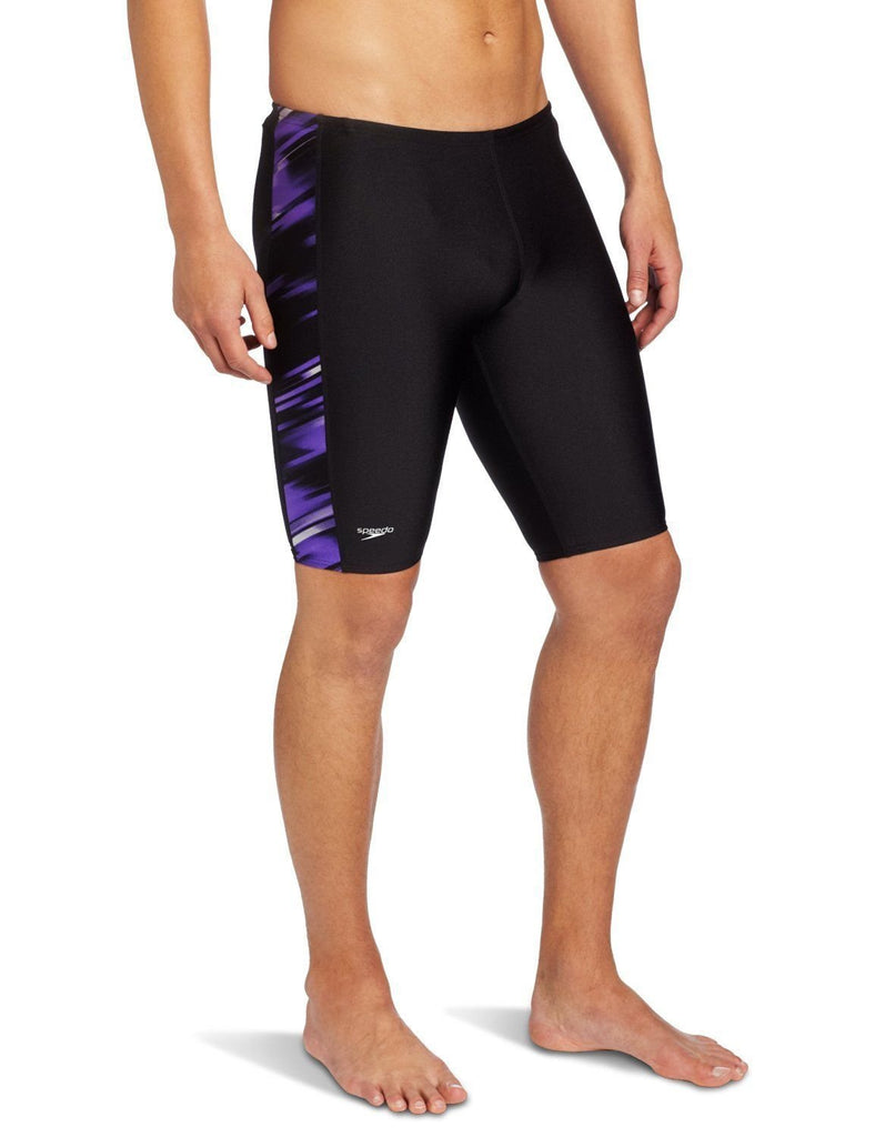 Speedo Boys Xtra Life Lycra Fractal Point Splice Jammer BLK/PURPLE 22-28