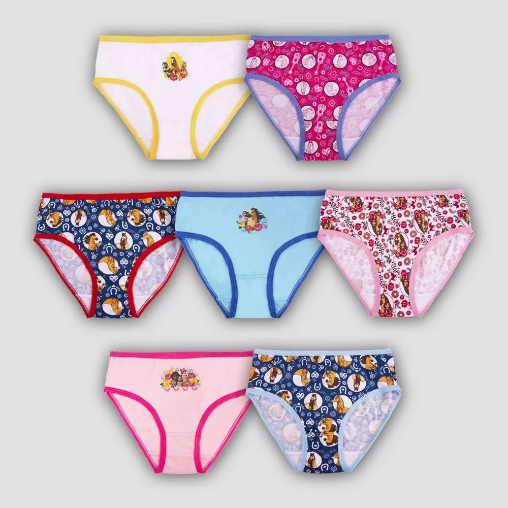 Girls' Spirit Riding Free 7pk Underwear Panties