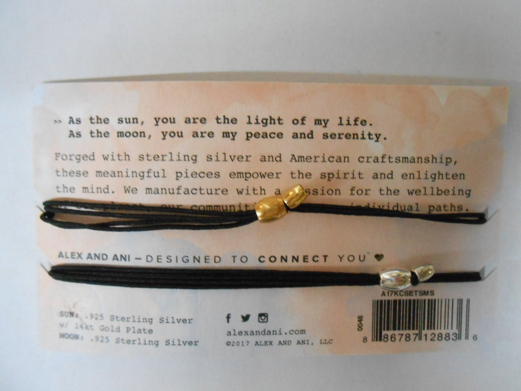 Alex and Ani Womens Sun and Moon Kindred Cord Charm Bracelet