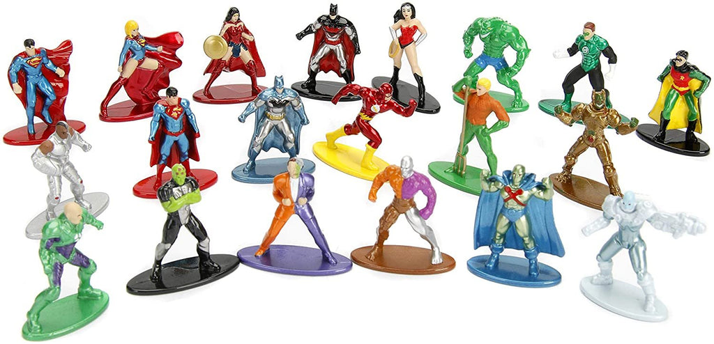 Jada Toys DC Comics 1.65" Die-cast Metal Collectible Figures 20-Pack Wave 1, Toys for Kids and Adults, Multi-Color (84409)