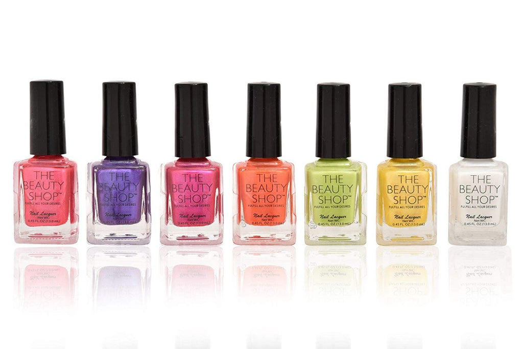 Forever Beauty Nail Polish Quality Nail Art Box Basics or Brights 7-Pack Value in Gift Packaging 13ml