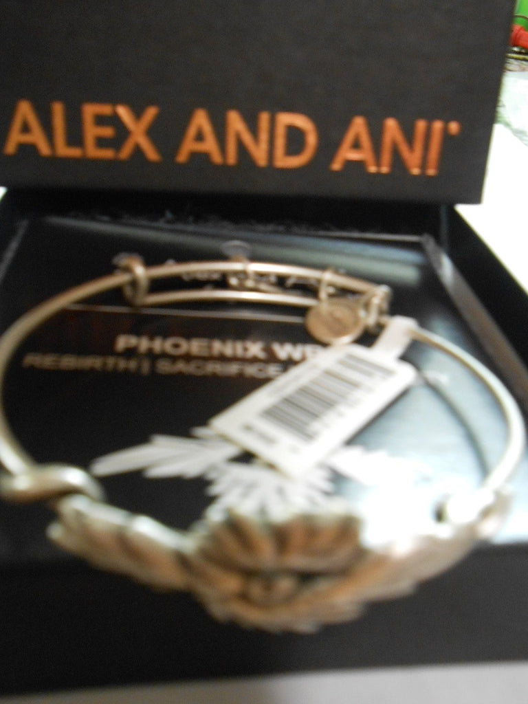 Alex and Ani Phoenix Wrap Russian-Silver Expandable Bangle Bar Bracelet