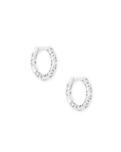 Kendra Scott Maggie Filigree Huggie Earrings in Silver