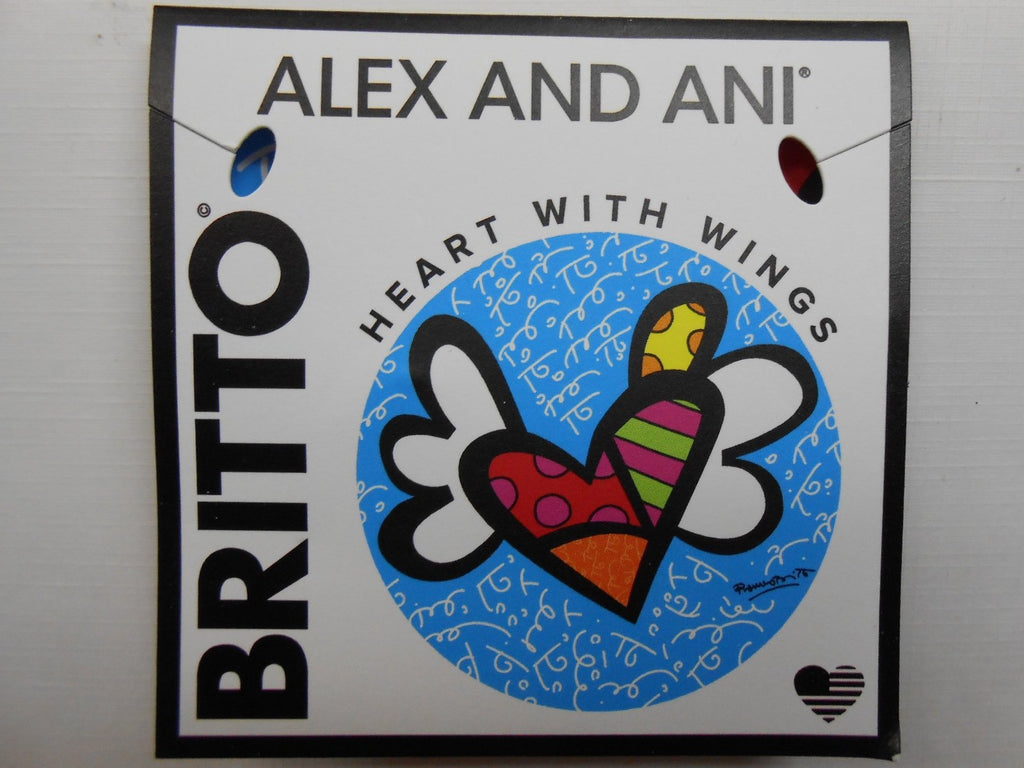 Alex and Ani Womens Heart With Wings Art Infusion Charm Bangle - Romero Britto