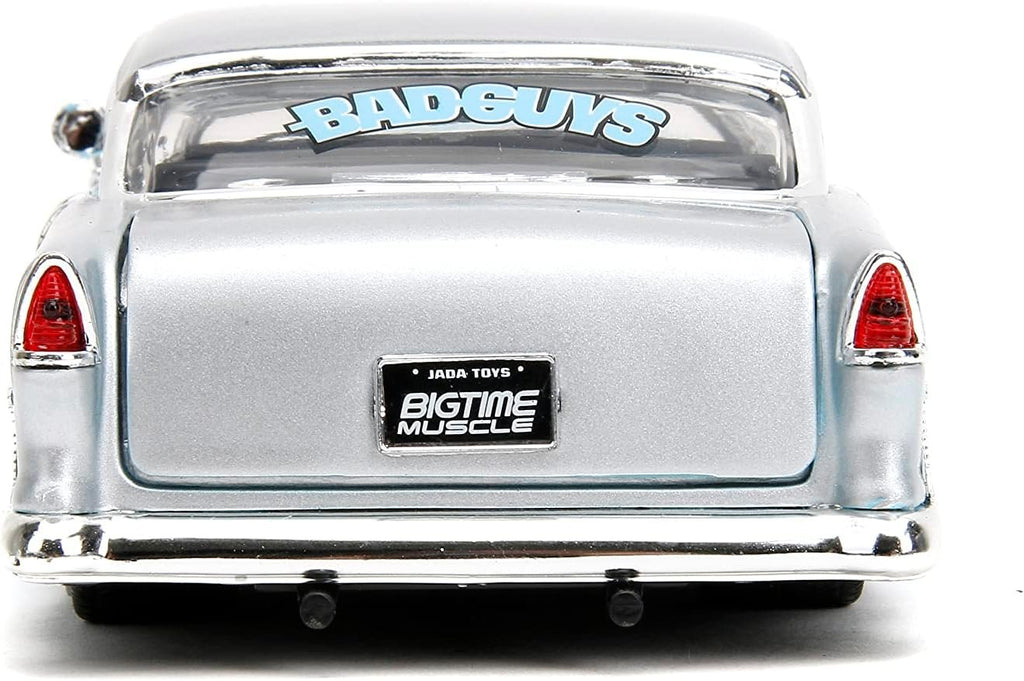 Big Time Muscle 1:24 1955 Chevrolet Bel-Air Die-Cast Car, Toys for Kids and Adults(Light Blue)