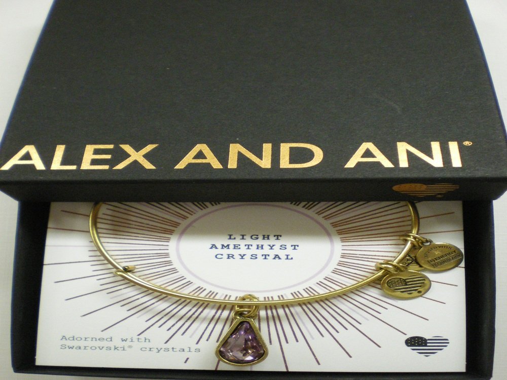 Alex and Ani Womens Swarovski Teardrop Color Code Bangle September/Rafaelian Gold/Sapphire
