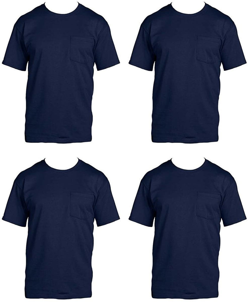 Fruit of the Loom Men's 4-Pack Pocket Crew-Neck T-Shirt - Colors May Vary