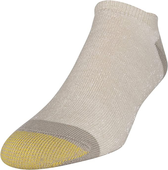Gold Toe Men's Socks No Show 6-Pack Liner Breathable Soft Cotton Blend Slightly Irregular Slightly Irregular