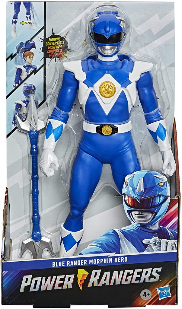 Power Rangers Mighty Morphin Blue Ranger Morphin Hero 12-inch Action Figure Toy with Accessory, Inspired by The TV Show